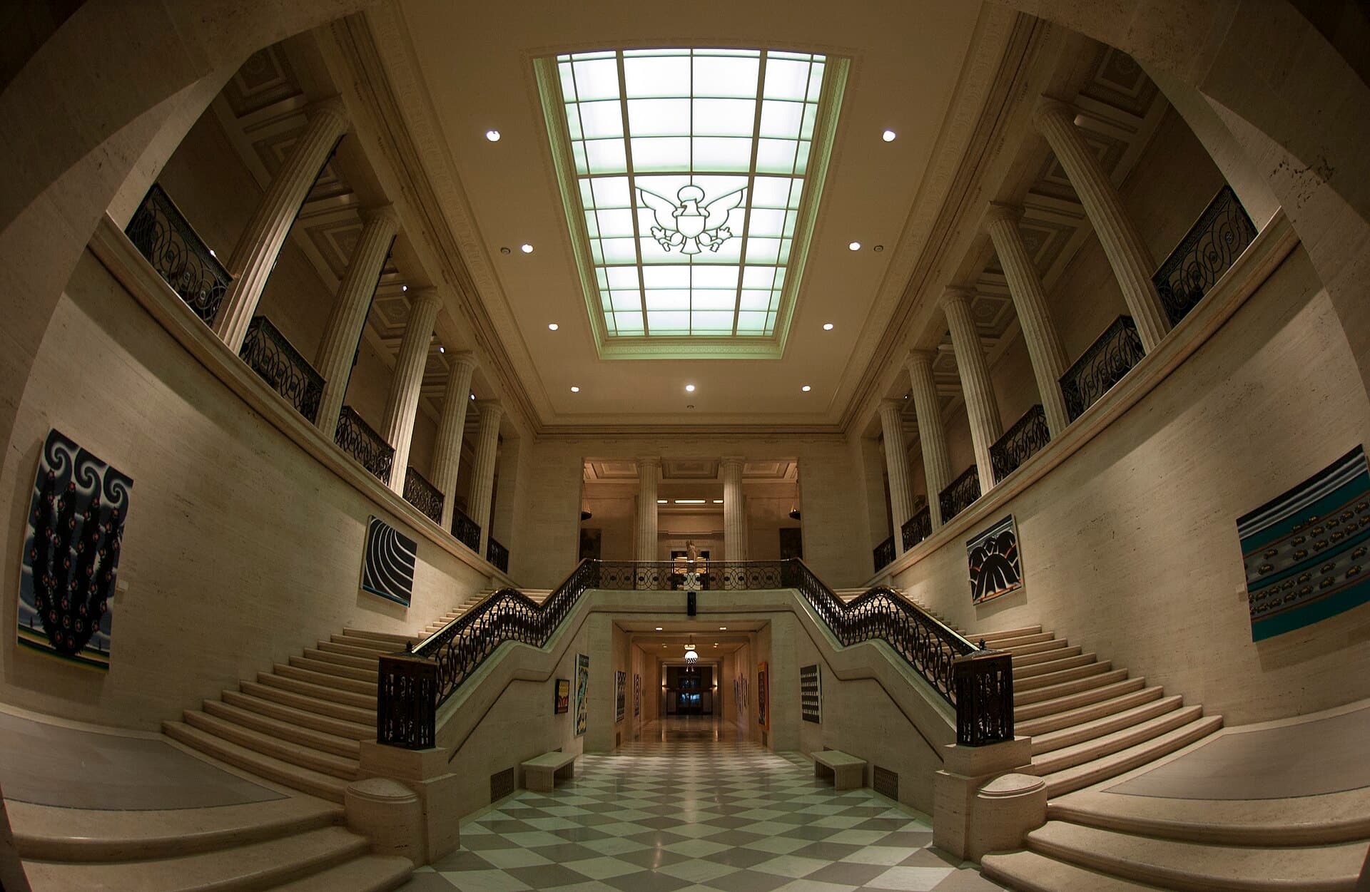 Marriner S. Eccles building atrium.