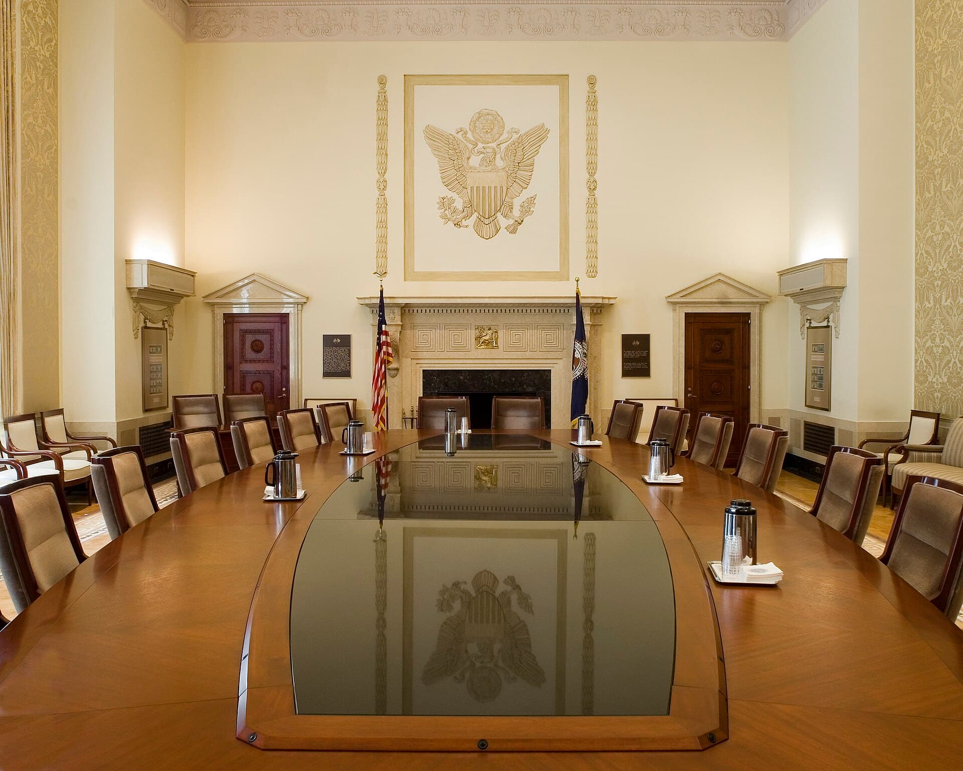 Interior of the Board room in the Marriner S. Eccles building.